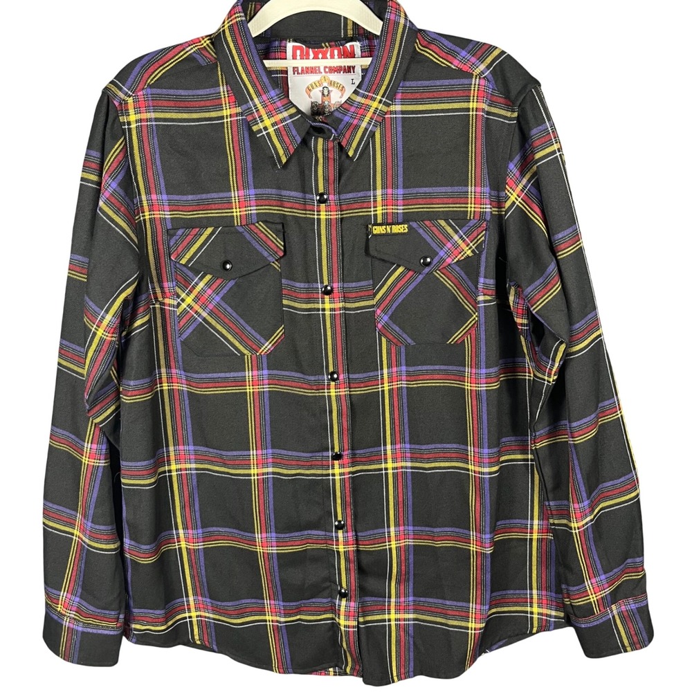 Dixxon Flannel Co Guns N Roses Shirt Women L Black Appetite For Destruction